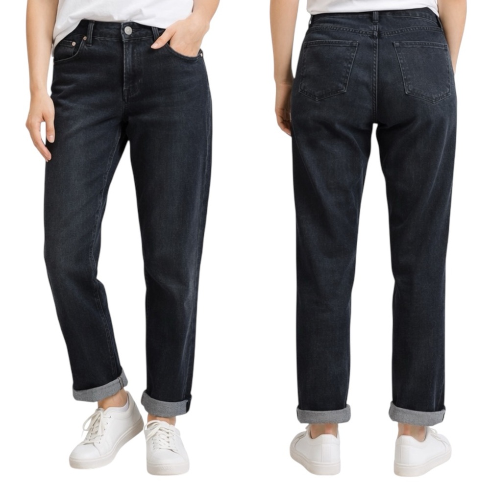 Kut From The Kloth Katy Boyfriend Jeans Size 16 Black Wash